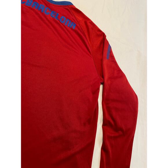 FC Barcelona Goalkeeper Soccer Jersey Mens Medium Large Red Elbow Pads Padded - Picture 11 of 14
